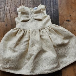Carter's Champagne/ Gold Holiday Dress 9-12m
